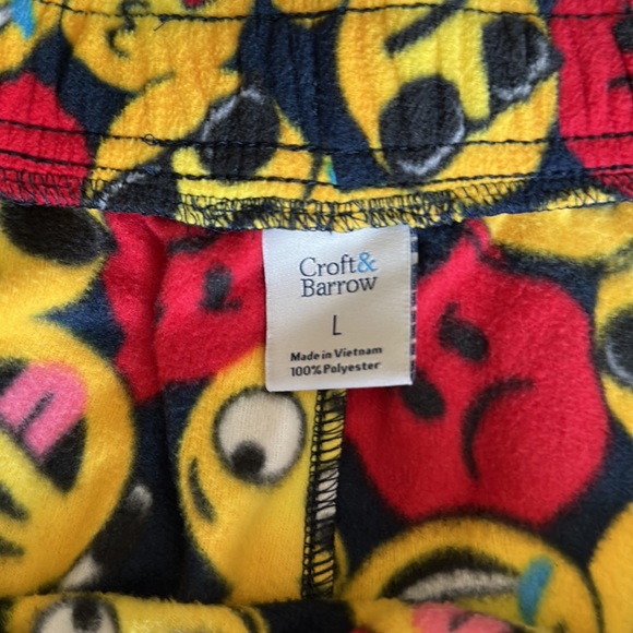 Croft & Barrow Emoji Fleece Pajama Pants - Picture 4 of 4